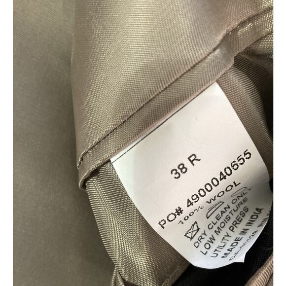 Lauren Ralph Lauren Wool 2-Piece Suit Sz 38R 32x31 Trousers Taupe business - Picture 13 of 16